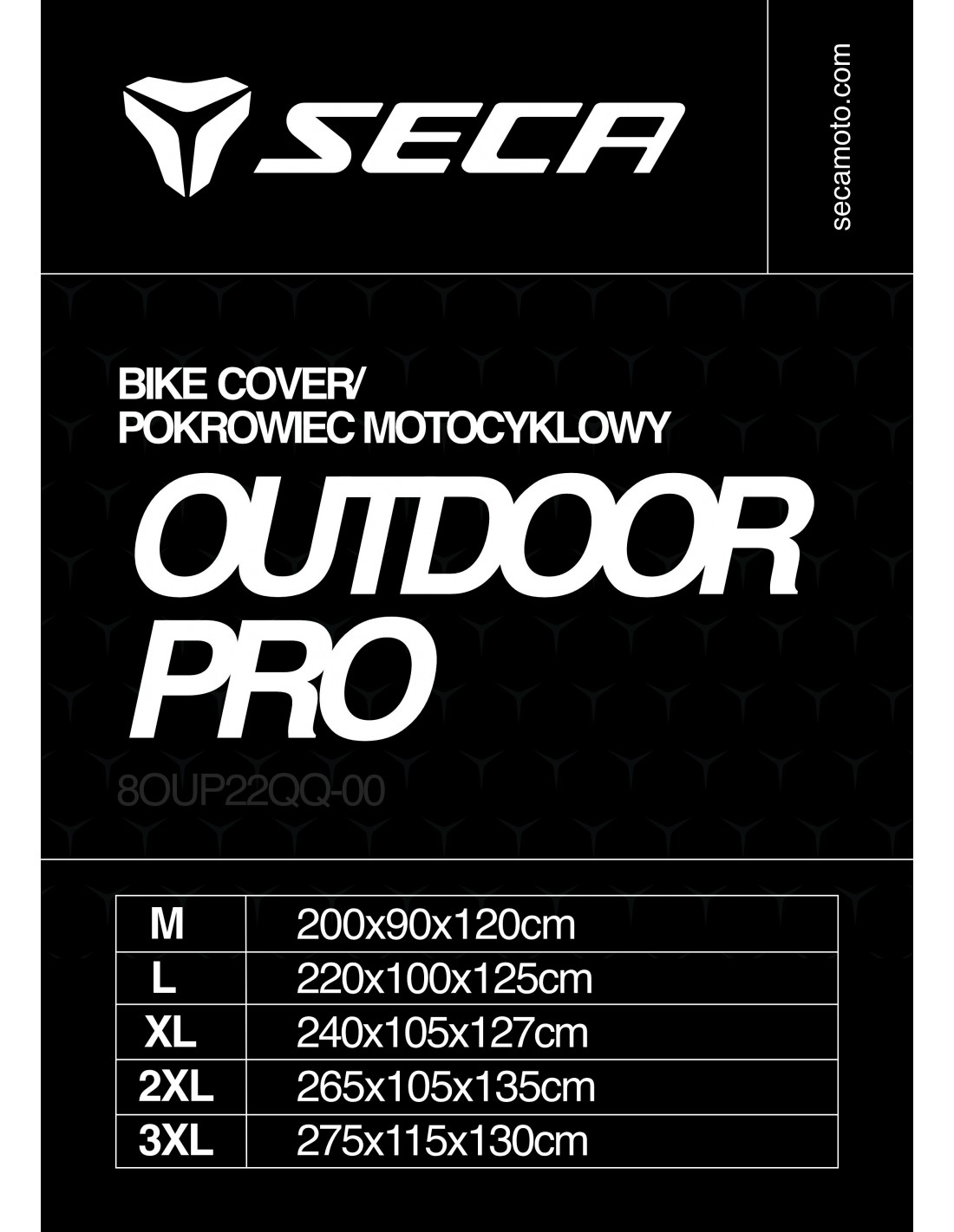 Чехол для мотоцикла Seca Outdoor PRO черный