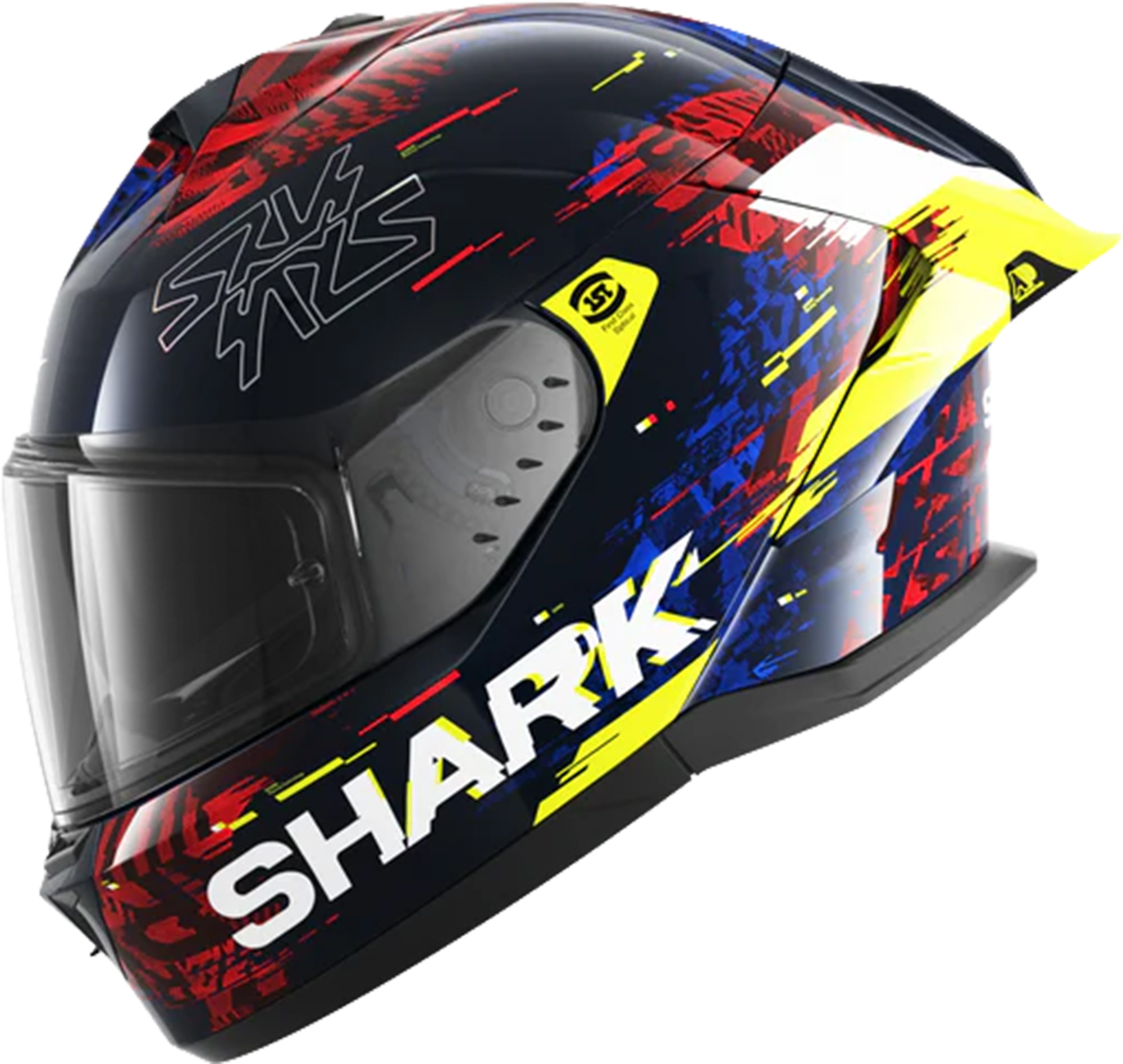 Мотошлем Shark CUP SPEED-VIB синий/красный/желтый