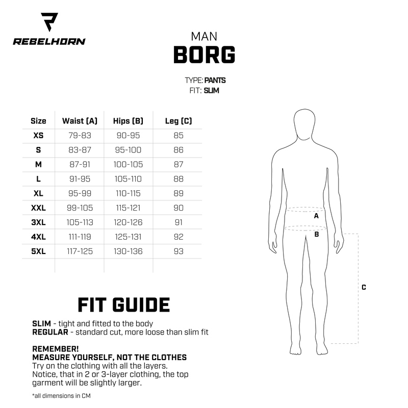 Мотоштаны текстильные Rebelhorn Borg черный/серый/флуо желтый