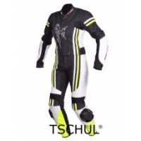 Мотокомбинезон Tschul 545 черный/белый/флуо