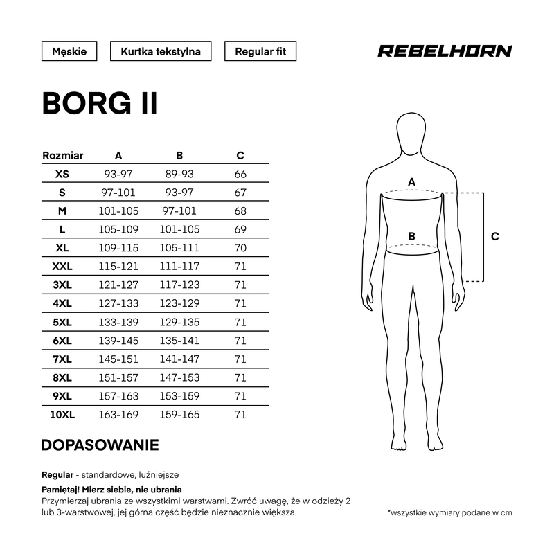 Мотокуртка текстильная Rebelhorn Borg II черный/серый/красный