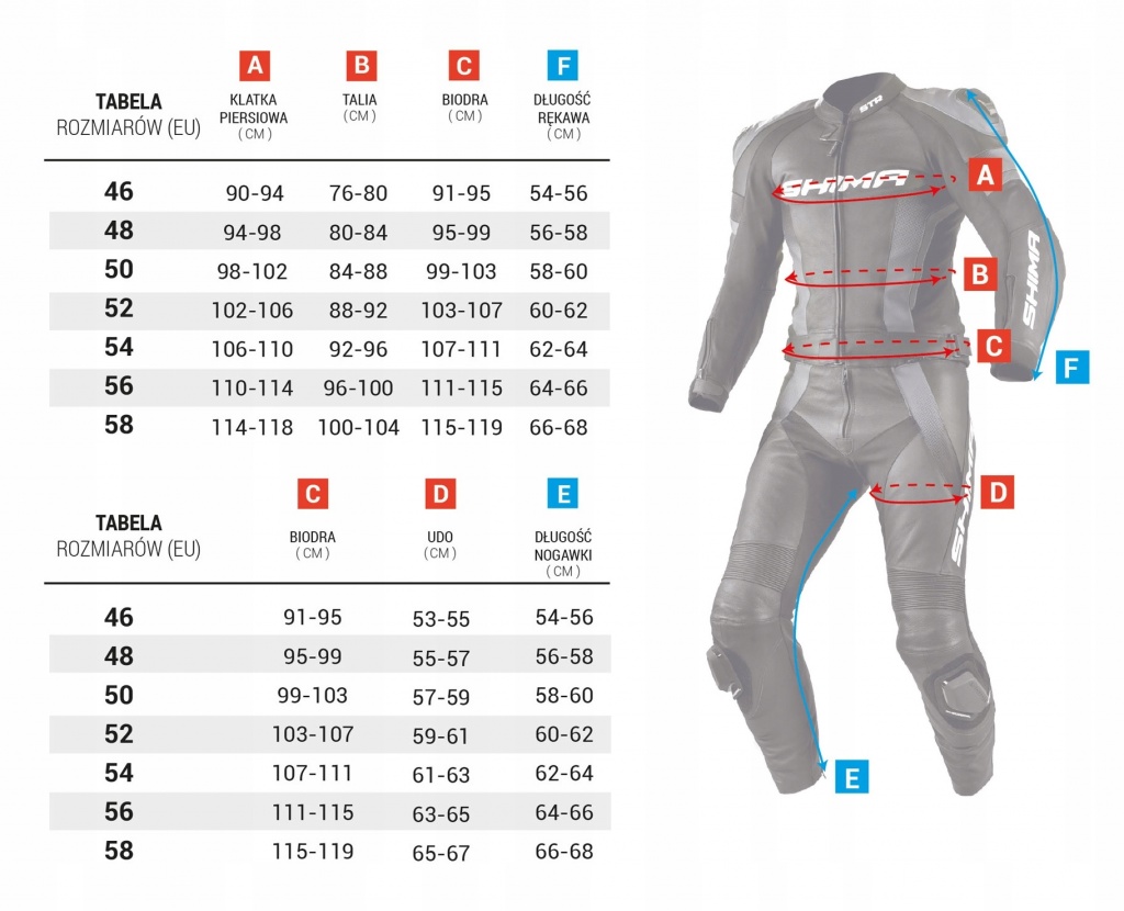 Таблица размеров