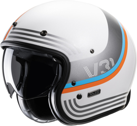 Мотошлем HJC V31 BYRON белый серый - магазин Motostyles