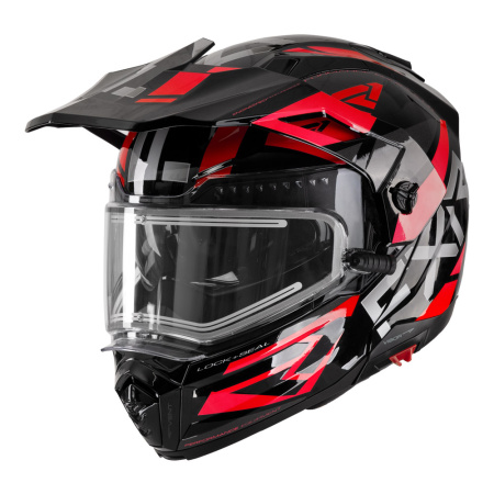 Мотошлем FXR Maverick X с подогревом черный красный - магазин Motostyles