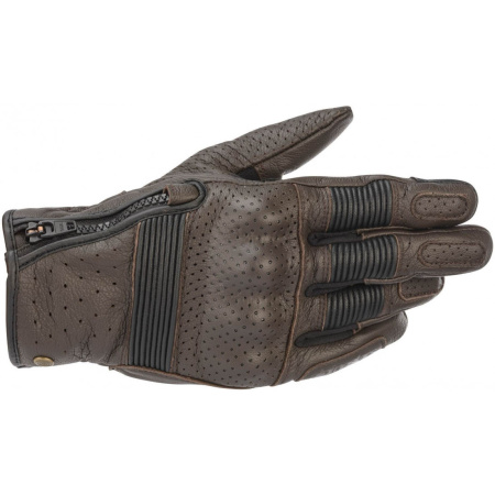 Мотоперчатки кожаные Alpinestars Crazy коричневый черный - магазин Motostyles