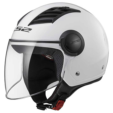 Мотошлем LS2 OF562 Airflow L Solid глянцевый белый - магазин Motostyles