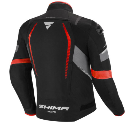 Мотокуртка текстильная SHIMA SOLID PRO красный - магазин Motostyles