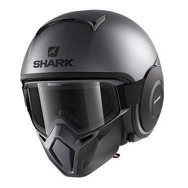 Мотошлем Shark Street Drak Neon серый матовый - магазин Motostyles