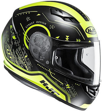 Мотошлем HJC CS-15 Safa черный желтый - магазин Motostyles