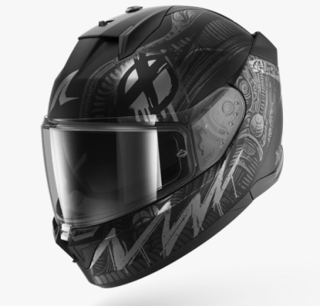 Мотошлем Shark D-Skwal 3 SHIEVER Mat черный серый