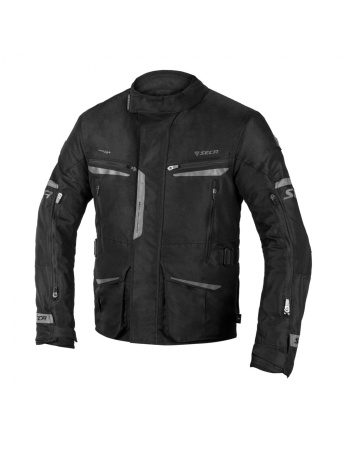 Мотокуртка текстильная Seca Compass черный - магазин Motostyles