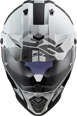 Мотошлем LS2 MX436 Pioneer Evo Evolve белый черный - магазин Motostyles