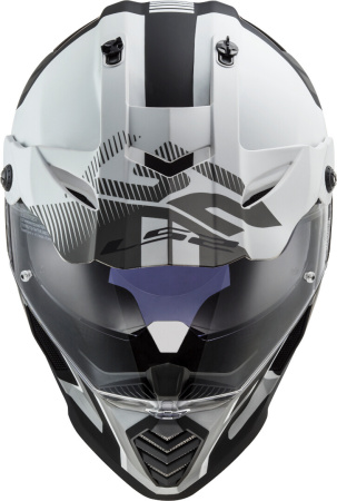 Мотошлем LS2 MX436 Pioneer Evo Evolve белый черный - магазин Motostyles