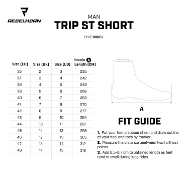 Мотоботы Rebelhorn Trip ST short черный - магазин Motostyles