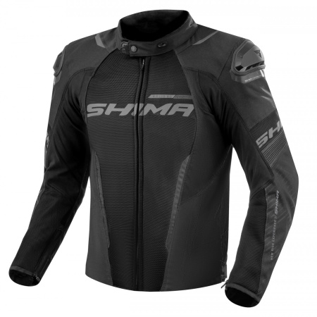 Мотокуртка текстильная SHIMA SOLID 2.0 VENT черный - магазин Motostyles