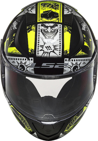 Мотошлем детский LS2 FF353 Rapid Mini Vignette чёрный жёлтый - магазин Motostyles