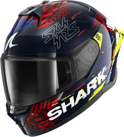 Мотошлем Shark CUP SPEED-VIB синий/красный/желтый - магазин Motostyles