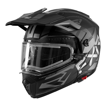Мотошлем FXR Maverick X с подогревом черный титановый - магазин Motostyles