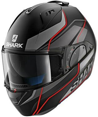 Мотошлем Shark EvoOne V2 Krono черный/красный/матовый/серый - магазин Motostyles