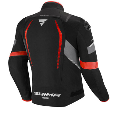 Мотокуртка текстильная SHIMA SOLID PRO красный - магазин Motostyles