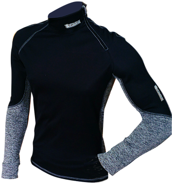 Термофутболка Starks Warm Long shirt Extreme черный серый - магазин Motostyles