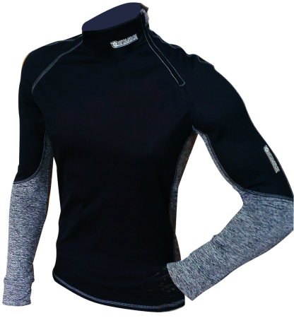 Термофутболка Starks Warm Long shirt Extreme черный серый - магазин Motostyles