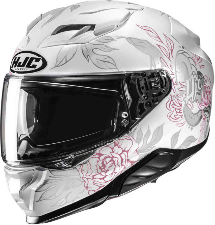 Мотошлем HJC F71 ELIZ белый розовый - магазин Motostyles