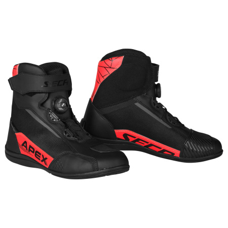 Мотоботы Seca Apex Pro черный красный - магазин Motostyles