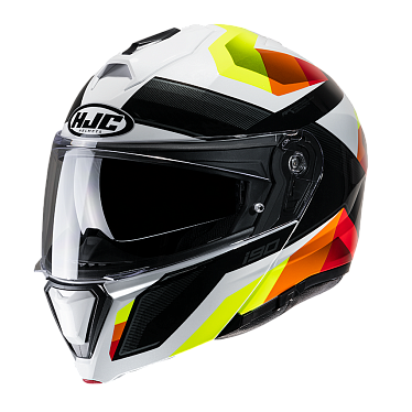Мотошлем HJC I90 Lark MC3H белый оражевый - магазин Motostyles