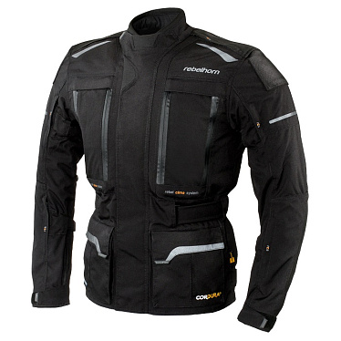 Мотокуртка текстильная Rebelhorn Hardy Pro черный - магазин Motostyles