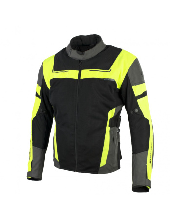 Мотокуртка текстильная Seca Orkan II черный/титановый/флуо - магазин Motostyles