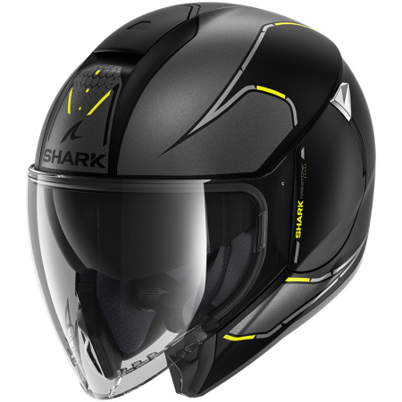 Мотошлем Shark Citycruiser Krestone черный/флуо/матовый/серый - магазин Motostyles
