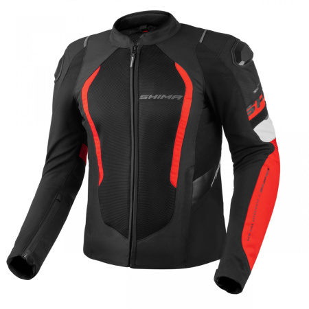 Мотокуртка текстильная SHIMA MESHPRO 2.0 черный красный - магазин Motostyles