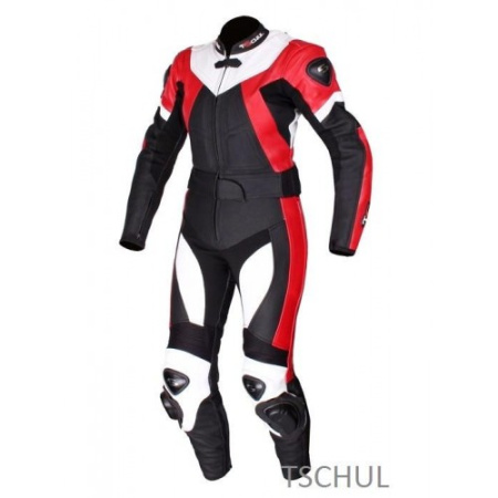 Мотокомбинезон женский Tschul 736 черный/белый/красный - магазин Motostyles
