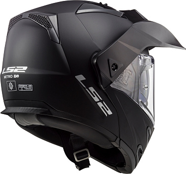 Мотошлем LS2 FF324 Metro Evo P/J матовый черный - магазин Motostyles