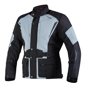 Мотокуртка текстильная Ozone Traker черный серый - магазин Motostyles