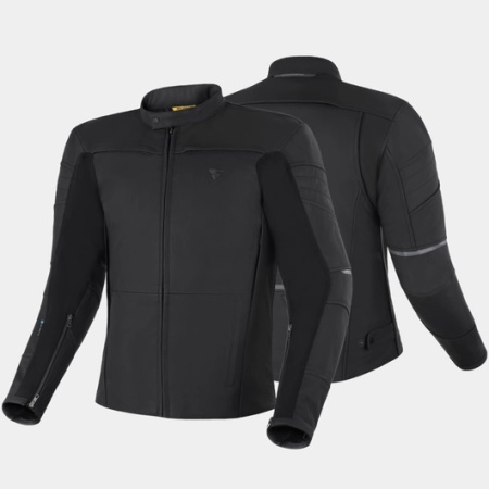 Мотокуртка кожаная SHIMA SHADOW TFL черный - магазин Motostyles