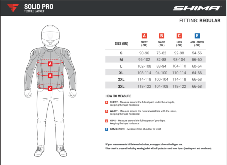 Мотокуртка текстильная SHIMA SOLID PRO черный - магазин Motostyles