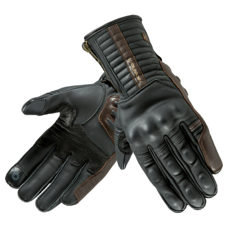 Мотоперчатки кожаные Rebelhorn Opium II Retro CE черный - магазин Motostyles